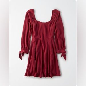 AE Tie Cuff Long Sleeve Dress